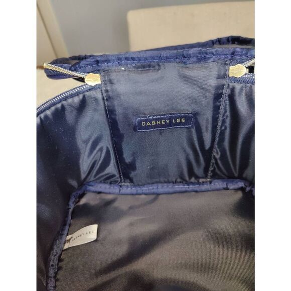 Dabney Lee Chevron Navy Blue and Gold Lunch Bag, NWT - Picture 6 of 6